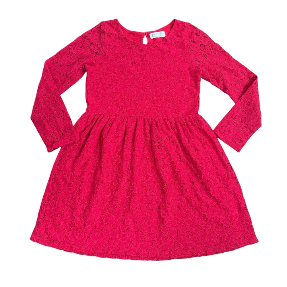 H&M Girls Red Lace Dress